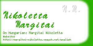 nikoletta margitai business card